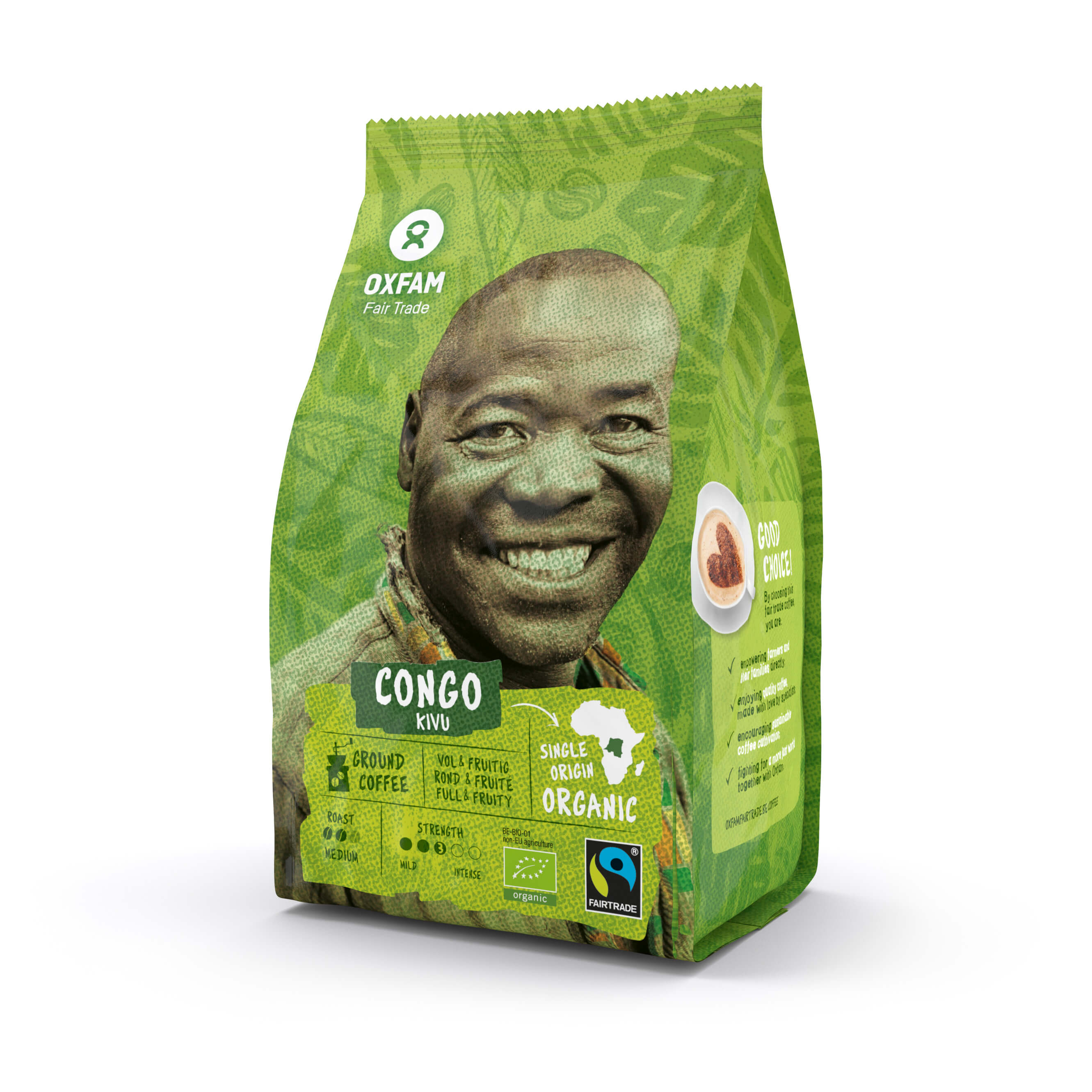 Oxfam Koffie gemalen Congo bio 250g